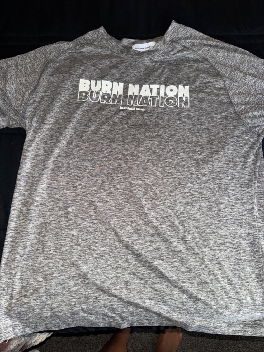 Burn Nation Heather Gray Graphic Short Sleeve Tee